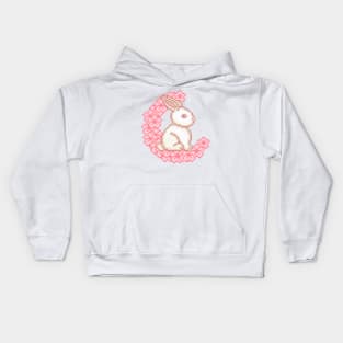 Bunny Pixel Art Kids Hoodie